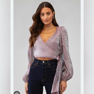 show me your mumu wrap top NWT